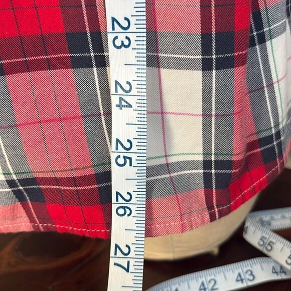 TALBOTS COTTON BUTTON FRONT SHIRT DECORATIVE PLAID SIZE S - Picture 7 of 11